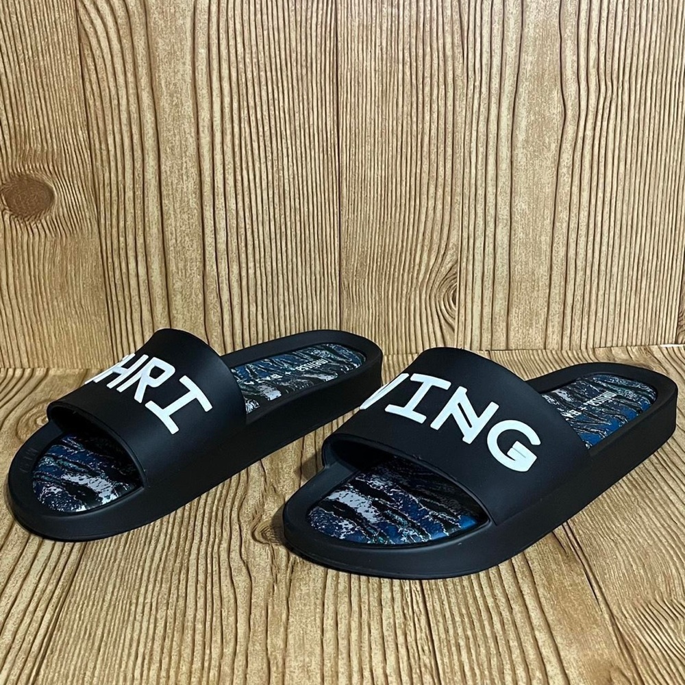 Melissa X Baja East black THRIVING Beach pool Slides Women’s 8 EUR 39 NWOT